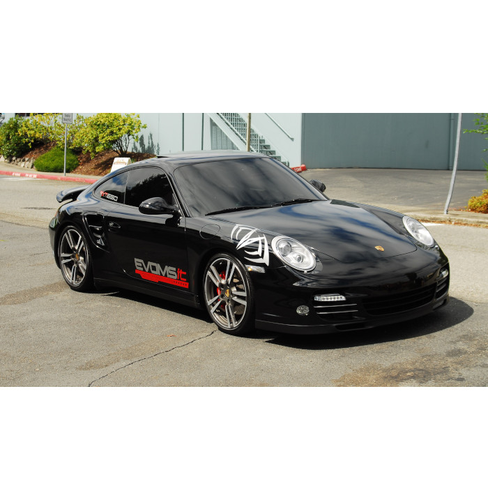 Black Porsche 911 with dark window tinting